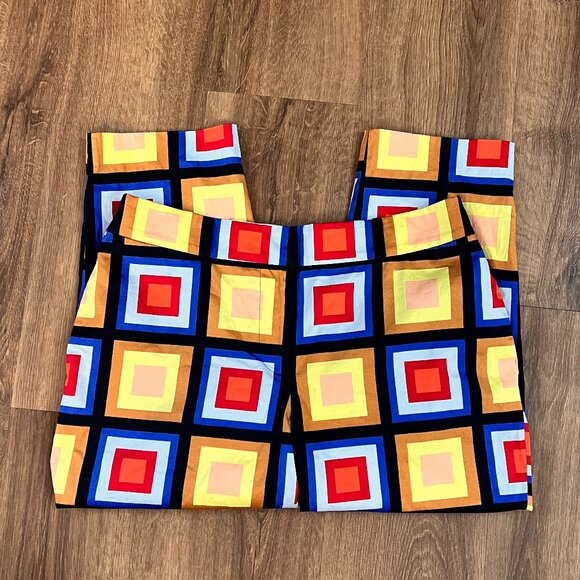 Kate Spade Blocks Of Color Doris Pants Mod Retro Sz 10 - Picture 13 of 13